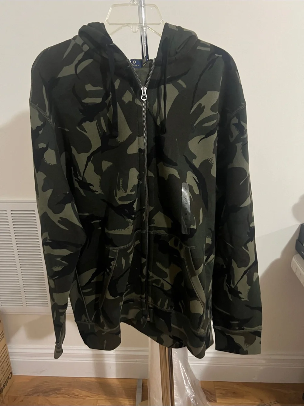 Polo by Ralph Lauren Olive & Black Camo Full Zip Sweatshirt Hoodie